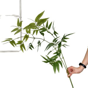 Flores Artificiales de Bambú Yasunobu en Jarrón, 100cm-200cm, Plástico Verde, Decoración Interior para Salón de Té, Diseño de Hotel - Product Image 5
