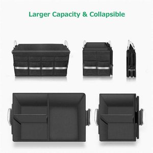Waterproof PET Felt Cargo Organizer <b>Trunk</b> Storage Bag with Foldable Cover Cubic Shape Over 35L Capacity Customizable Size - Product Image 3