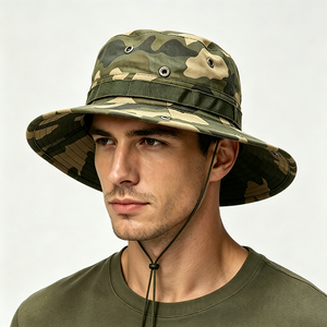 Chapeau Boonie personnalisé avec motif camouflage, large bord, protection UV, pour le sport, les voyages, la vie quotidienne, la chasse, la pêche, unisexe, adulte - Product Image 1