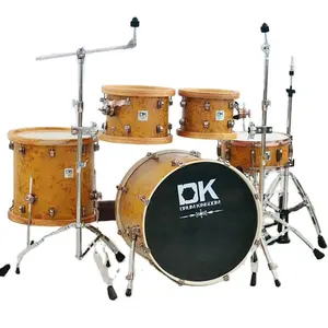 Baron Serie 5 Stuks Jazz Drum Set Hout Hoepel Met Hoge Kwaliteit Retro Drum Kit