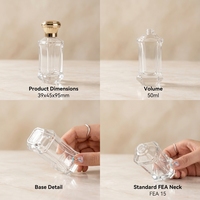Fabrication professionnelle en usine, flacon de parfum en verre carré rechargeable avec logo personnalisé, design unique, avec bouchon pulvérisateur doré