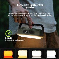 Lampe de camping LED extérieure haute luminosité 10W, angle de faisceau de 180 degrés, gradation réglable, lampe de jardin portable