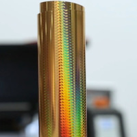 Rouleau de film d'aluminium Dtf or hologramme à effet de changement de couleur irisé 30cm 60cm pour toute impression par transfert de tissu
