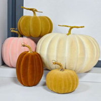 Décorations de table pour Thanksgiving et Halloween, ornements pour rebords de fenêtre, citrouilles artificielles en mousse pelucheuse