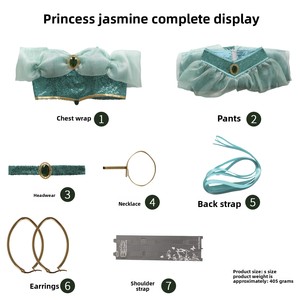 <span class=keywords><strong>Disfraz</strong></span> de Princesa Jasmine Echo para Mujer <span class=keywords><strong>Adulta</strong></span>, Vestido de Poliéster para Navidad - Product Image 5