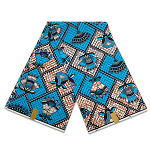 Tissus pour Vêtements Pur Coton Motif Imprimé Tissus Africains pour Robes <span class=keywords><strong>Tissu</strong></span> Polyester <span class=keywords><strong>Pagne</strong></span> Bazin Batik Pays-Bas <span class=keywords><strong>Tissu</strong></span> - Product Image 4