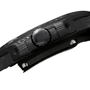 Meilleure Vente Montre Classique Élégante en Fibre de Carbone Texturée Camouflage Cadran Noir Élégant Date Automatique Étanche Montre-Bracelet de Luxe - Product Image 3