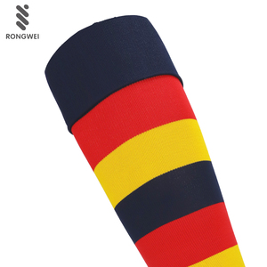 2026 Men's Knee High <strong>Football</strong> <strong>Socks</strong> <strong>Red</strong> and Yellow Stripes Sweat-Absorbent Summer - Product Image 5