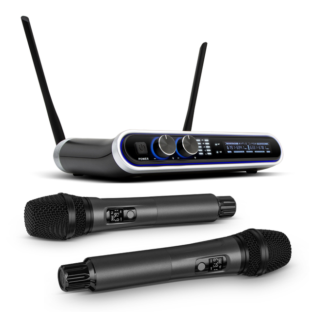 Wireless UHF Cordless Condenser Handheld Microphone System XLR Noise Cancelling Light-weight for Home Karaoke Meetings