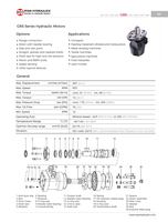 Moteur hydraulique orbital industriel haute performance, efficacité élevée, déplacement de 50-400 cm, couple continu de 61 DaNm pour les industries alimentaires