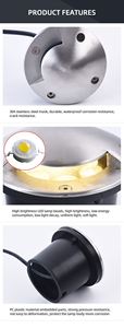 Lumière LED encastrée pour marches d'escalier IP65, éclairage paysager extérieur encastré, couleur RGB dimmable, 12V-24V, aluminium moulé sous pression - Product Image 3