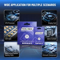 Fehonda 15W 0,5 mm 0,75 mm 1 mm 2 mm 2,25 mm Coussinet thermique conducteur en silicone souple pour ordinateur portable, coussinet thermique de calage pour CPU GPU SSD M.2