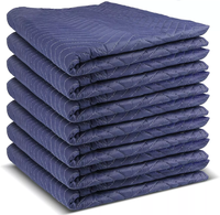 Couvertures de déménagement modernes, résistantes et anti-taches, à poils ras, avec support en polypropylène, coussinets de protection pour meubles en polyester personnalisés, directement de l'usine.