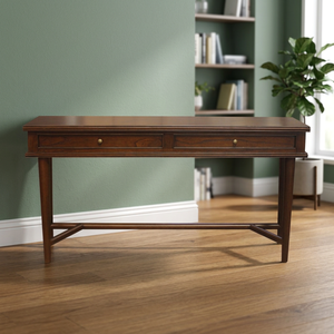 Long Console <b>Table</b> Dark <b>Brown</b> Color Antique Design American Style Solid Wood - Product Image 3