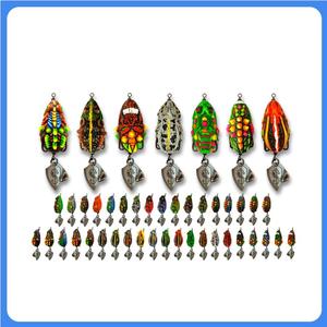 Leurre de pêche artificiel en <span class=keywords><strong>latex</strong></span> souple bionique de haute qualité, 4 cm, 7 g, flottant en surface, pour la pêche à la truite, au brochet, au poisson-serpent, au poisson-chat - 10 pièces/sac - Product Image 2