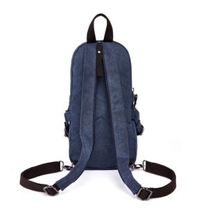 Bolso Bandolera de Lona Lavada Estilo Vintage para Hombre - Mochila Cruzada Casual Resistente al Agua - Product Image 2