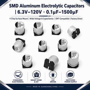 Condensador Electrolítico <span class=keywords><strong>de</strong></span> Aluminio SMD <span class=keywords><strong>de</strong></span> 25V 220uF, Tipo <span class=keywords><strong>de</strong></span> Chip V, 8x10.5mm, 105 ℃   Directo <span class=keywords><strong>de</strong></span> Fábrica: Placa <span class=keywords><strong>de</strong></span> Ensamblaje SMT Automatizada - Product Image 2