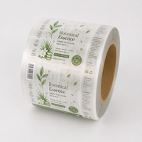 Rouleau d'étiquettes en film PET transparent mat résistant aux intempéries et à l'huile, imprimé sur mesure, adhésif imperméable pour bouteilles de boissons