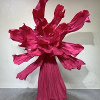 Grandes décorations de fleurs en papier écologiques et romantiques pour arrière-plan de scène, accessoires de photographie de mariage, grandes fleurs décoratives