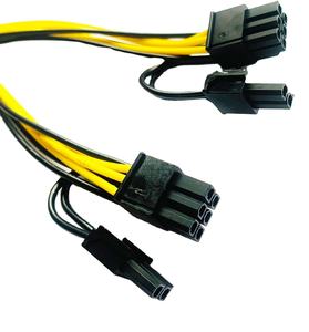8-Pins Mannelijke Gpu-Splitterkabel Dubbele 8-Pins (6 + 2) Pcie-Voedingskabel Pvc-Connector Voor Elektronische Pci Express Grafische Kaart - Product Image 1