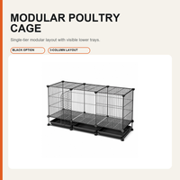 Poulailler en fil de fer durable, respirant, facile à assembler, avec nettoyage automatique du fumier, pour poulets, canards, pigeons, lapins, balcon