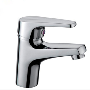 Grifo monomando para lavabo, cromado, de un solo orificio, montado en el encimera, con válvula de cerámica - Product Image 5
