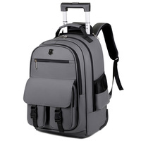 Sac à dos pour ordinateur portable imperméable pour homme et femme, polyester, motif géométrique, capacité de 20 à 39 L, noir, Oxford, sac fourre-tout pour ordinateur portable