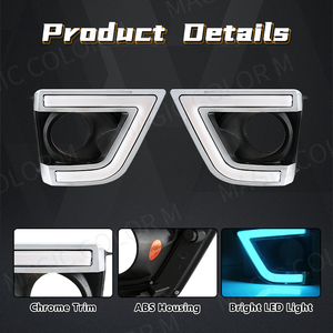 Đèn Led Lái Xe 3 Màu Đèn Chạy Ban Ngày 12V Chống Nước Sương Mù DRL Cho Toyota <span class=keywords><strong>Corolla</strong></span> <span class=keywords><strong>Altis</strong></span> 2014 2015 2016 2017 - Product Image 4