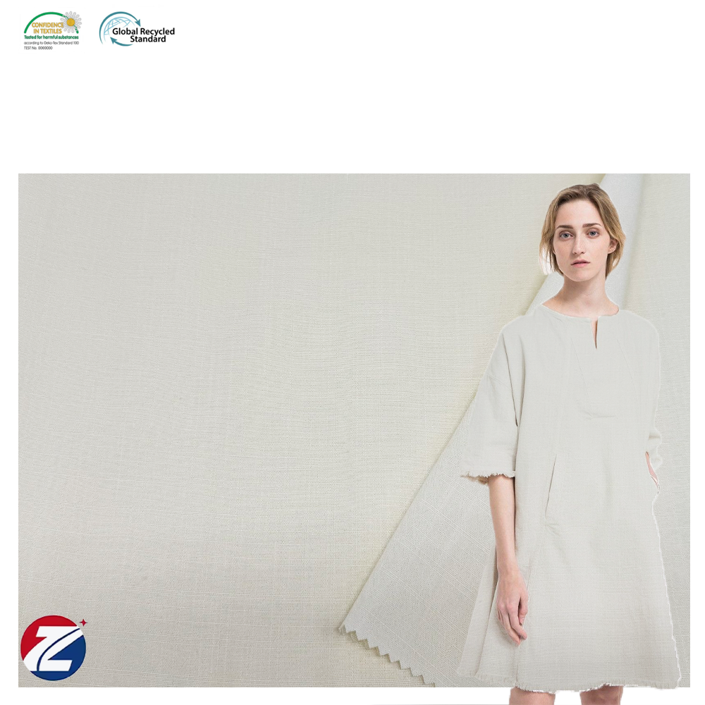 Woven Bamboo Slub Fabric | 75% Rayon 25% Nylon 165GSM for Casual Blouses Trousers Dresses Skirts