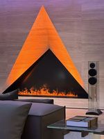 Chimenea Lineal Decorativa de Vapor de Agua Automática para Interiores, Simulación de Llama Personalizada, para Sala de Estar