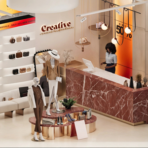Vintage Women Apparel Store Interior Design Service Bespoke Wooden Clothing Shopfitting with Retail Display Fixture - Product Image 1