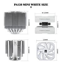 Thermalright Peerless Assassin 120 Mini blanc 6 tuyaux de chaleur dissipateur CPU ventilateur 120mm PWM ventilateur CPU refroidi