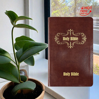 Bible Sainte KJV marron à design personnalisable, impression de Bible personnalisée en français pour femmes, mini-bibles réalistes