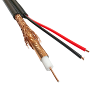 Câble coaxial RG6 en acier 75 ohms 18AWG 500 pieds, cuivre pur, double blindage, CE ROHS ISO, qualité supérieure, extérieur, aérien