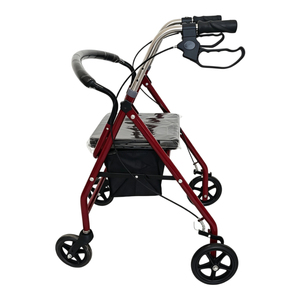 Déambulateur <span class=keywords><strong>pliable</strong></span> à 4 roues réglable en hauteur avec siège et panier, freins à main, aide à la mobilité pour personnes âgées - Product Image 1
