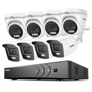 Câmera de Segurança ANNKE 1080P HD TVI Bullet Dome ColorPro com Visão Noturna em Tempo Integral, Kit de Câmera de Segurança com <span class=keywords><strong>DVR</strong></span> Analógico - Product Image 1