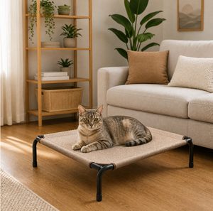 Lits rafraîchissants portables ZT pour chiens et chats, tailles petites à grandes, avec rehaussement élevé au sol et motifs imprimés - Product Image 1