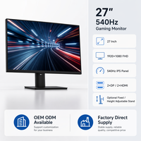 Monitor Gaming 27 Inci 540Hz Panel IPS FHD 1920x1080 Refresh Rate Ultra Tinggi Layar Esports Pabrik OEM ODM