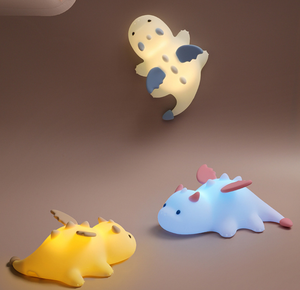 Small Cute Dragon Magnetic Silicone Rainbow Night <b>Light</b> with Touch Control Cartoon LED <b>Sleep</b> lamp for Kids Bedroom gift - Product Image 3