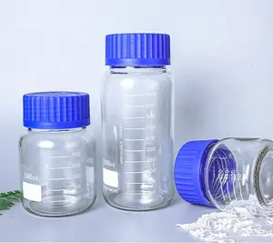 Pyrex kimyasal GL80 borosilikat 3.3 cam kavanoz lab geniş ağız depolama reaktif medya şişe