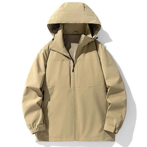 Chaqueta Impermeable con Cremallera para Hombre de Alta Calidad, Chaqueta Cortavientos con Capucha para Exteriores, Personalizable con Logotipo, Tallas Grandes - Product Image 2