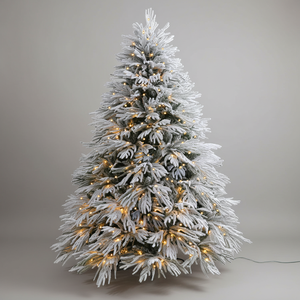 Nuevo Árbol de Navidad de PE Mixto Articulado de 180 cm 2026 para Decoración Festiva, Diseño de Escena de Ventana, DIY, Árbol Desnudo de <span class=keywords><strong>Araucaria</strong></span> Blanca Flocada - Product Image 2
