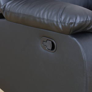 Black Semi PU and 3-Piece Couch <b>Living</b> <b>Room</b> <b>Sofa</b> Set - Product Image 3