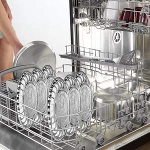 Fantasia cibo floreale piatto da cucina Set di stoviglie sala da pranzo, goffrato unico in acciaio inossidabile piatto per il ristorante - Product Image 6