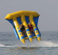 Material de PVC duradero, juguete acuático para muchas personas, bote Banana inflable