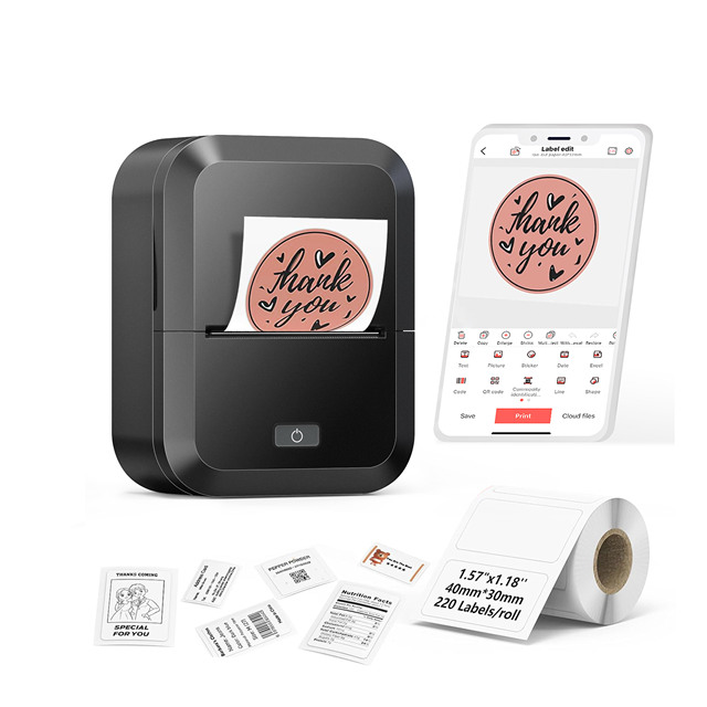 X2 58mm 203dpi Portable Wireless POS Thermal Mobile Printer Small Mini Label with Stock Products