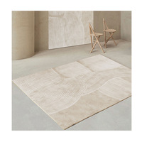 Tapis de salon carré en polyester imitation cachemire, style Wabi-sabi, confortable et très vendu, grand format pour chambre à coucher, minimaliste