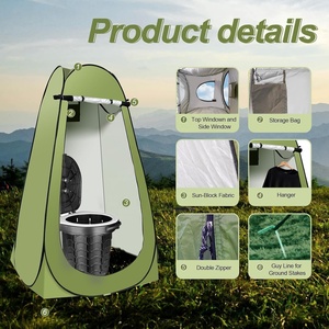Kit de Inodoro Portátil para Camping, Carpa de Privacidad Plegable, Carpa de Verano, 12 Bolsas de Inodoro, Duchas Lavables para Exteriores, Vestidores - Product Image 5