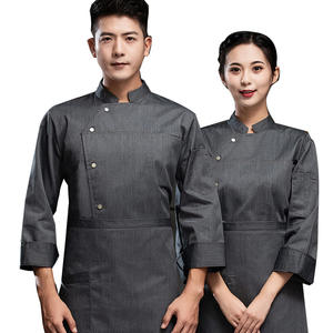 New Design Poly Cotton Chef <b>Jacket</b> Hotel Restaurant Staff Uniform Summer Chef Coats <b>Short</b> Sleeve - Product Image 5