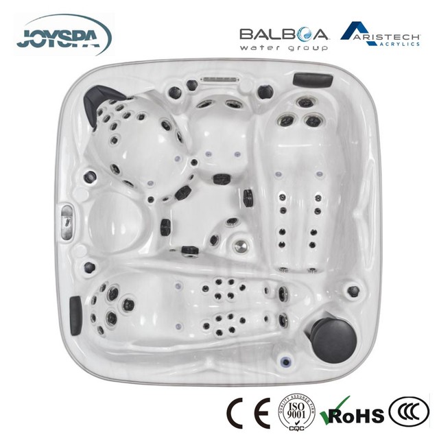 Multi Seat Freestanding Modern Water Massage Spa Hot Tub with 71 Jets 1500L Capacity High Performance Pumps for Hotel Resort Use